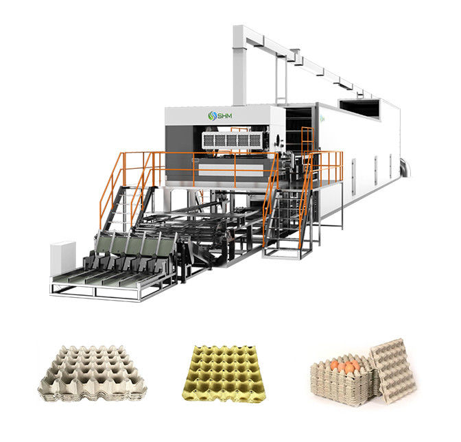 Máquina de producción de bandejas de huevos duraderas de alta velocidad con secador de metal de 6 capas