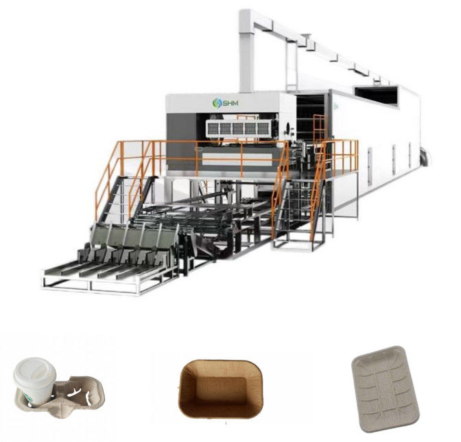 Línea de producción de bandejas de tazas de café Máquina de fabricación de porta tazas de papel de alta velocidad