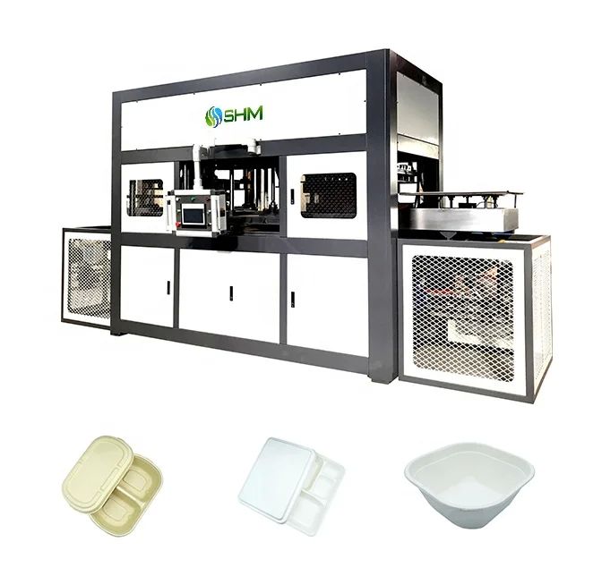 Máquina automática de moldeo de pasta de caña de azúcar para tapa de taza de papel