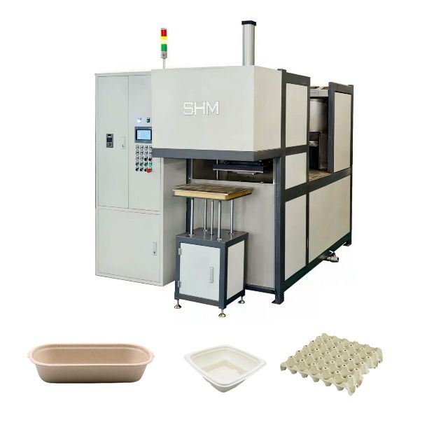 Todo en una máquina para moldear pasta de papel. Máquina de bandeja de huevos pequeña. Máquina de moldear pasta de papel pequeña. Fabricante de muestras de laboratorio.